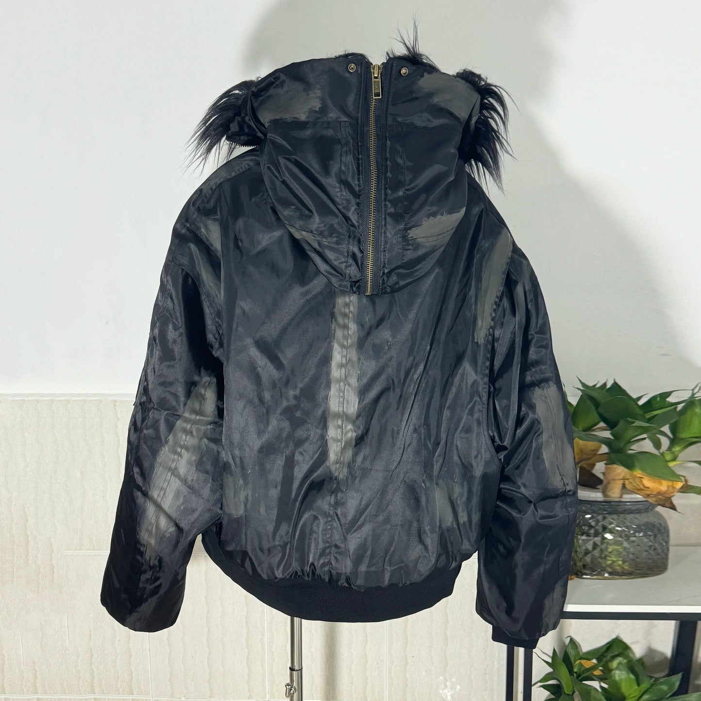 Black Cotton-padded Coat