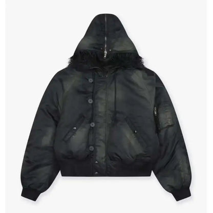 Black Cotton-padded Coat