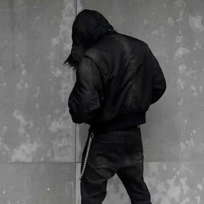 Black Cotton-padded Coat