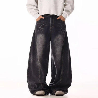 Jean baggy rétro délavé