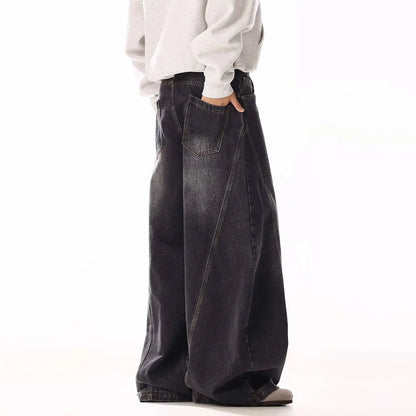 Jean baggy rétro délavé